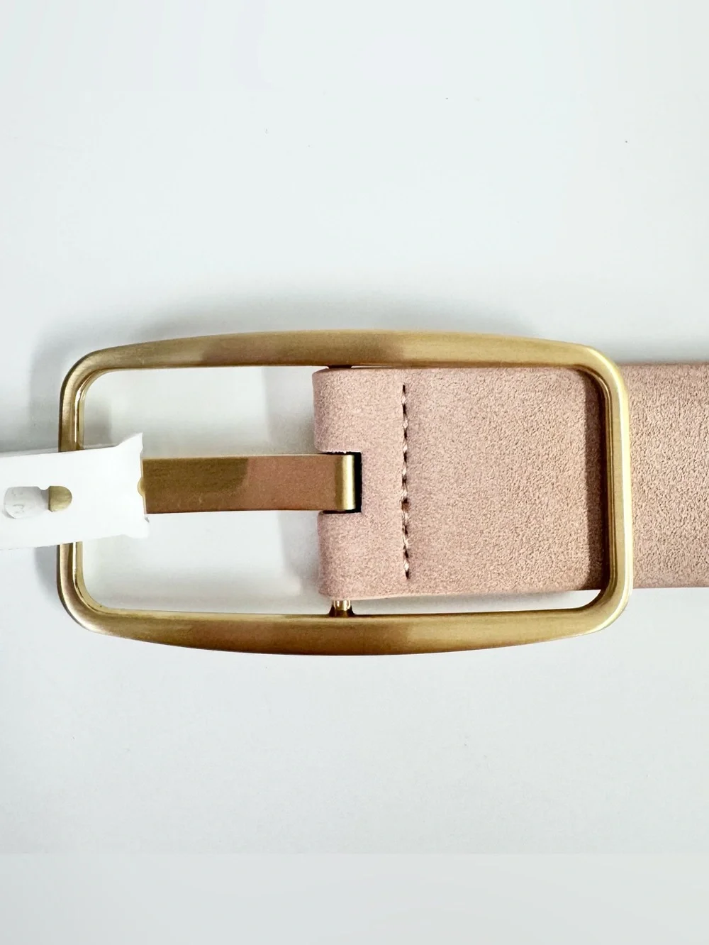 Time and Tru Slotted Faux Suede Belt Blush NWT